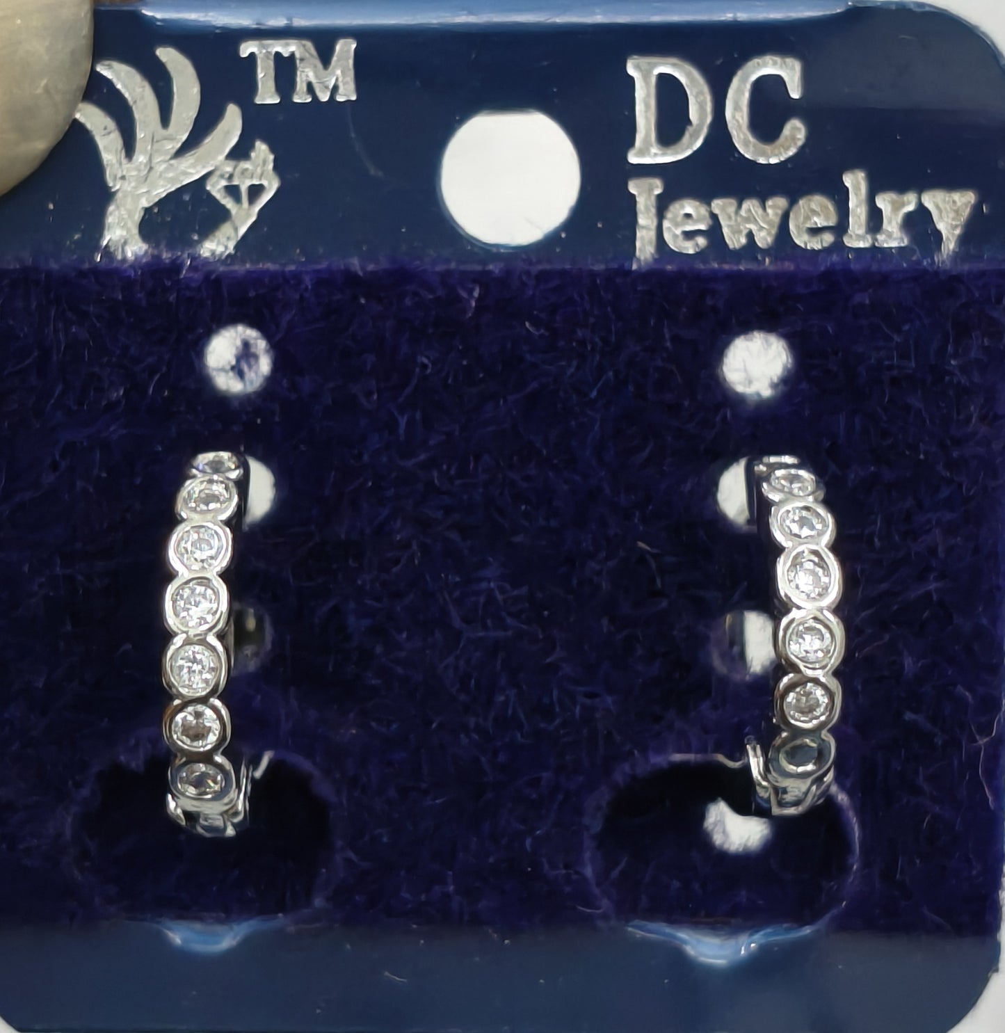 AD SILVER POLISH HOOP EARRING