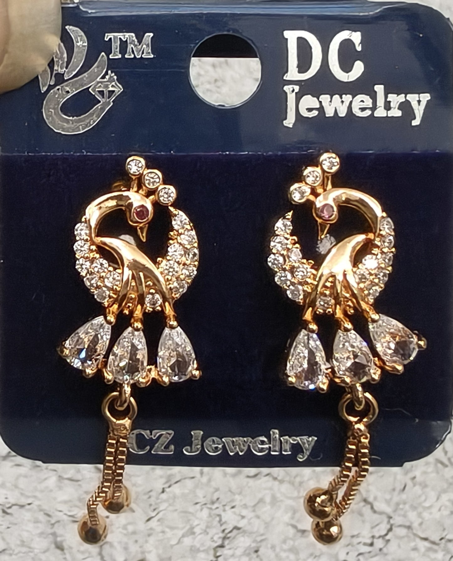 AD GOLD POLISH LATKAN TOPS EARRING