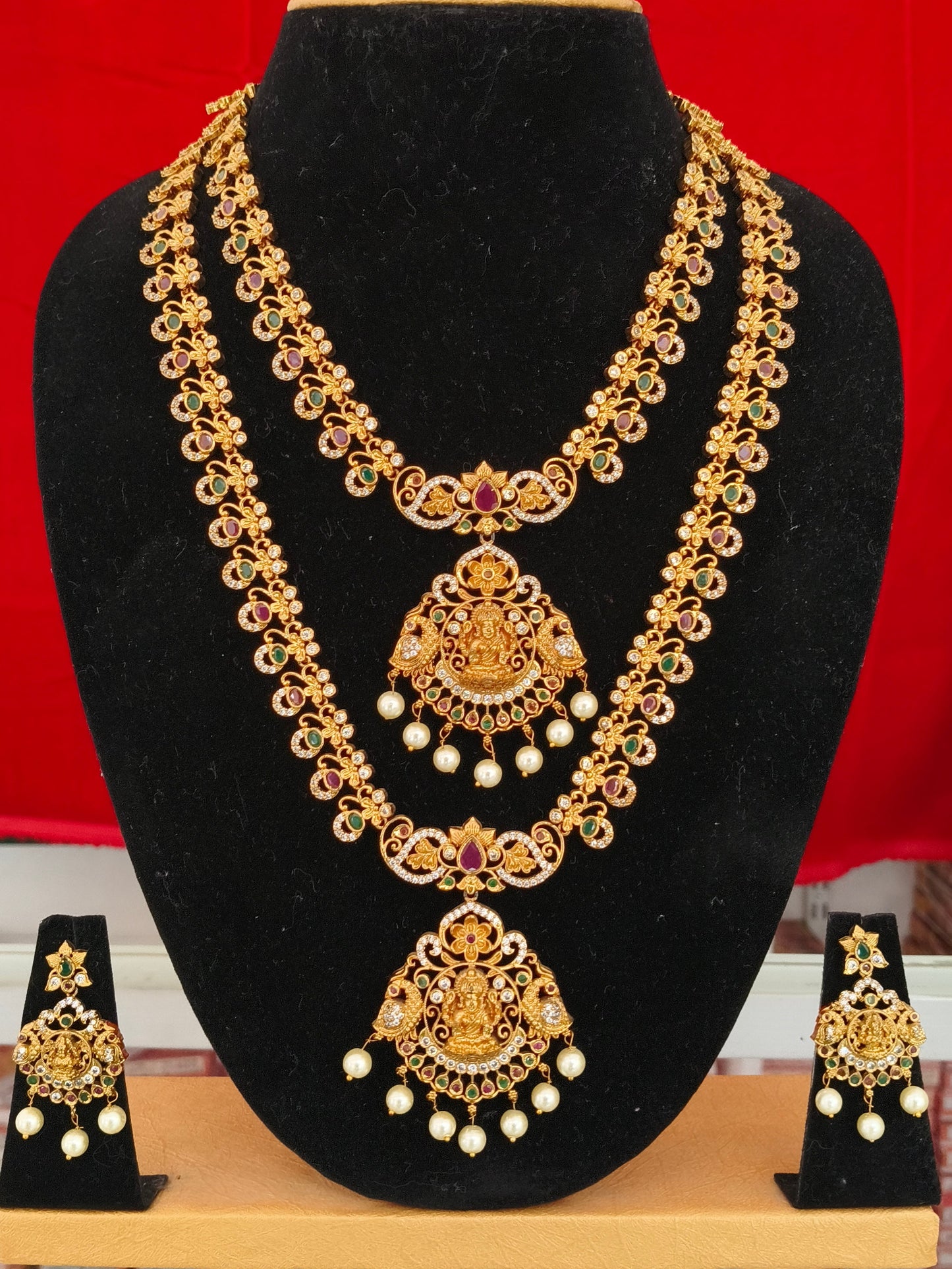 AD Premium Antique Semi Bridal Jewellery Set