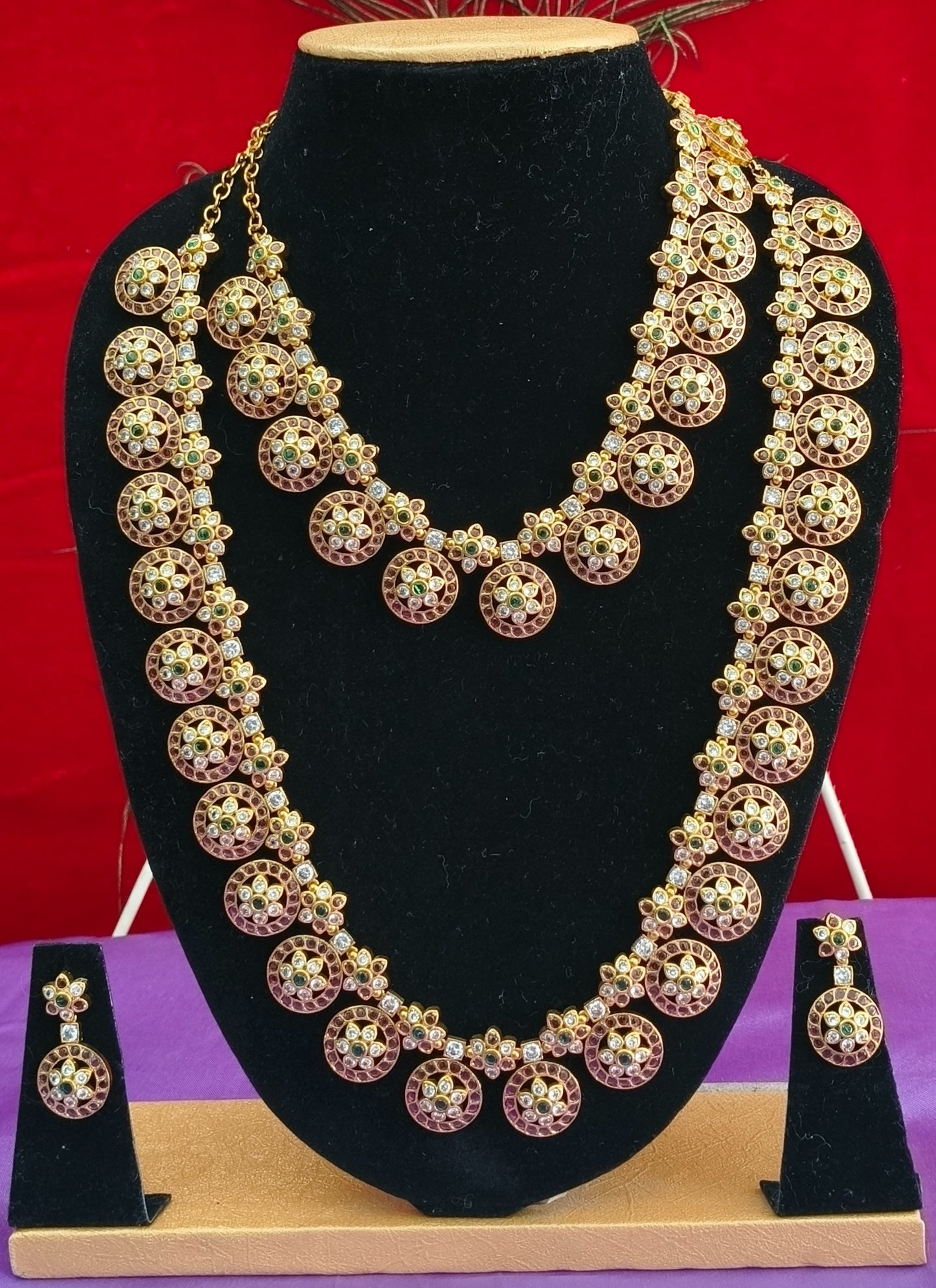 AD Premium Semi Bridal Jewellery Set