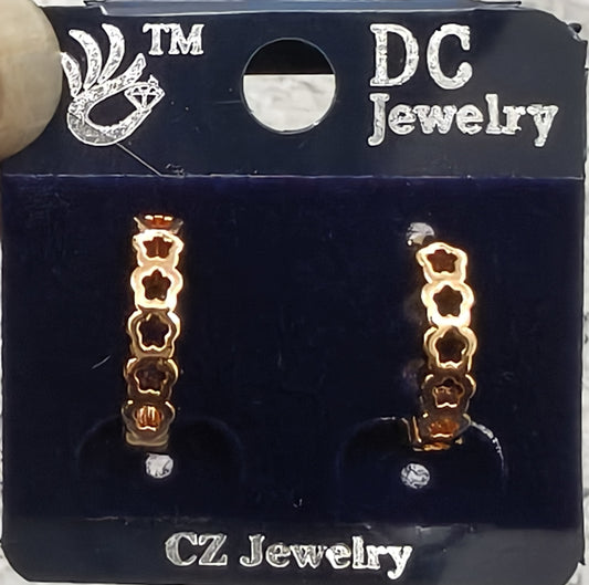 FANCY GOLD POLISH HOOP EARRING
