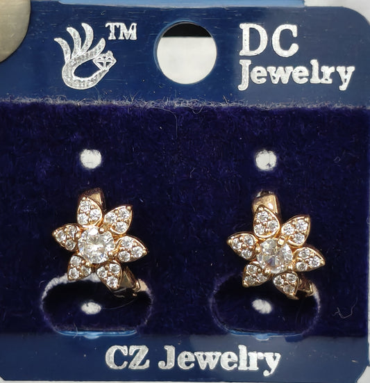 AD GOLD POLISH HOOP EARRING