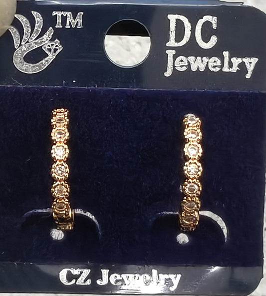 AD GOLD POLISH HOOP EARRING