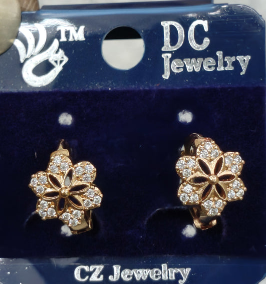 AD GOLD POLISH HOOP EARRING