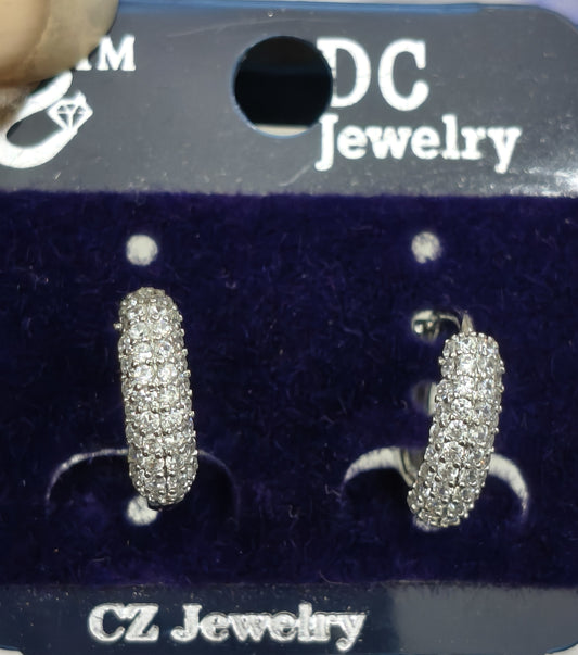 AD SILVER POLISH HOOP EARRING