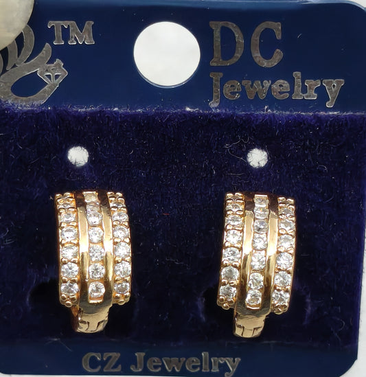 AD GOLD POLISH HOOP EARRING