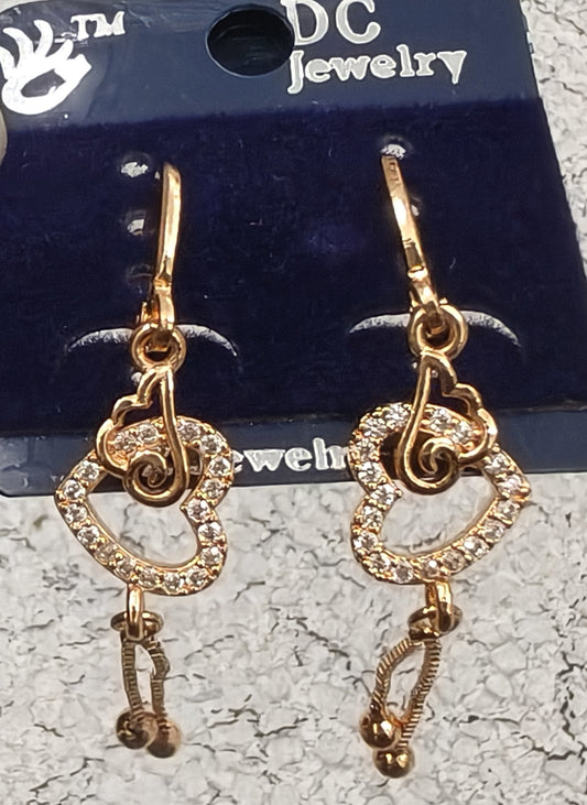 AD GOLD POLISH LATKAN HOOP EARRING