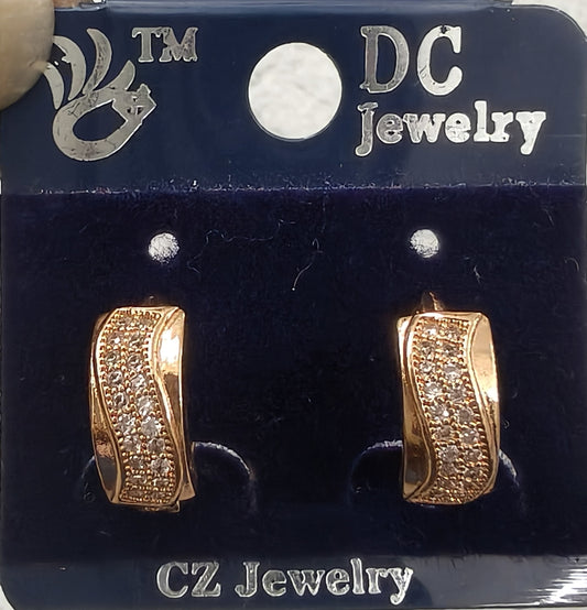 AD GOLD POLISH HOOP EARRING