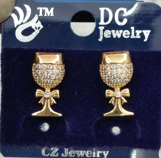 AD GOLD POLISH TOPS EARRING