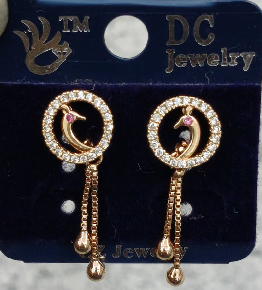 AD GOLD POLISH LATKAN TOPS EARRING