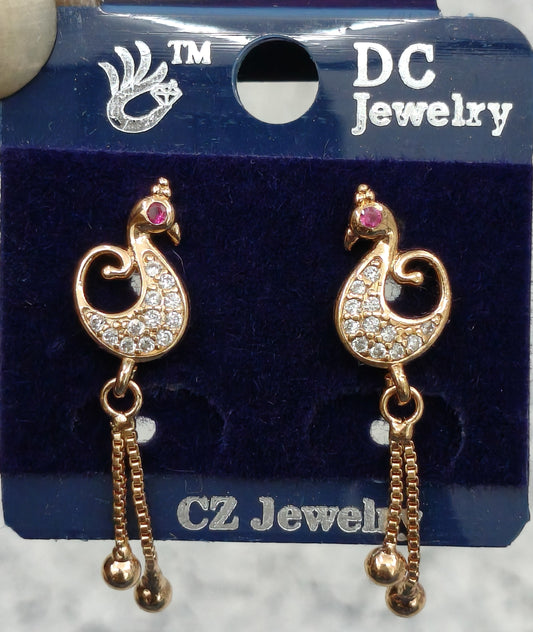 AD GOLD POLISH LATKAN TOPS EARRING