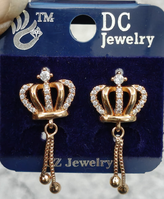 AD GOLD POLISH LATKAN TOPS EARRING