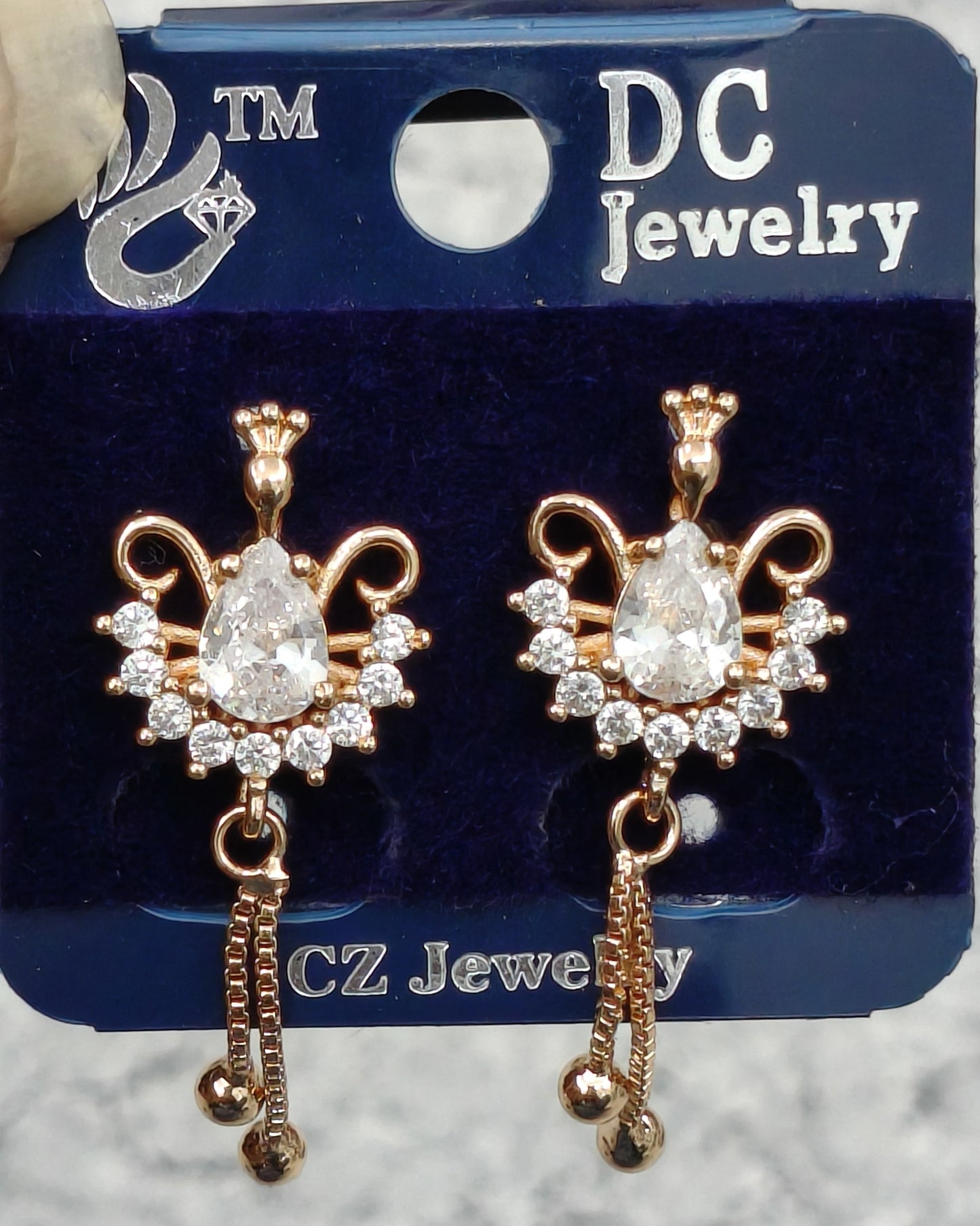 AD GOLD POLISH LATKAN TOPS EARRING