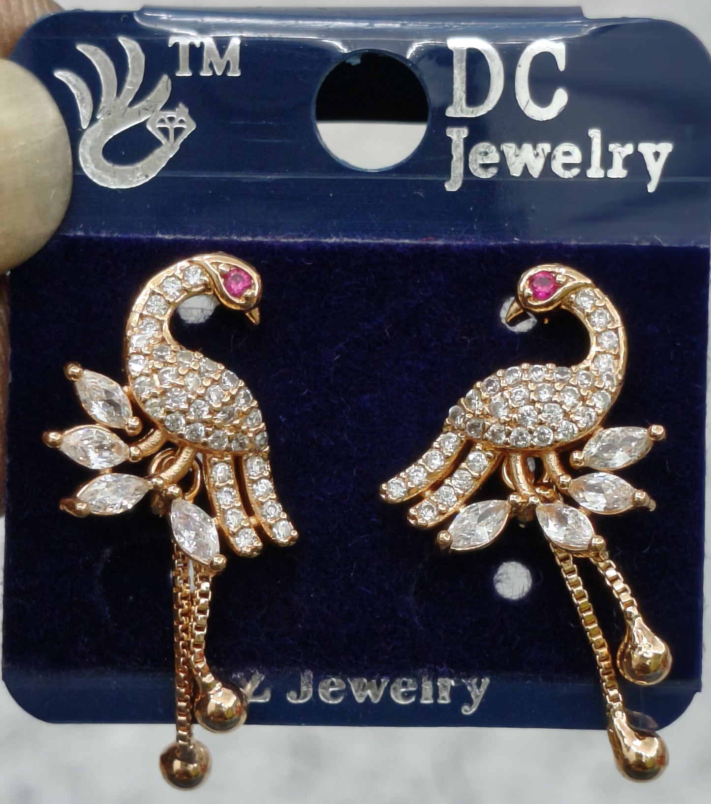 AD GOLD POLISH LATKAN TOPS EARRING