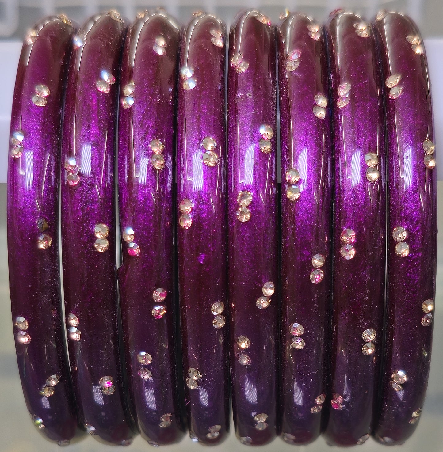 Anjali Design Glass Bangle (8 Bangle)